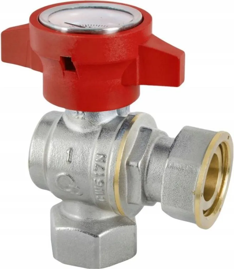 Contrôlez la chaleur de votre réseau avec ce robinet équerre 1" rouge