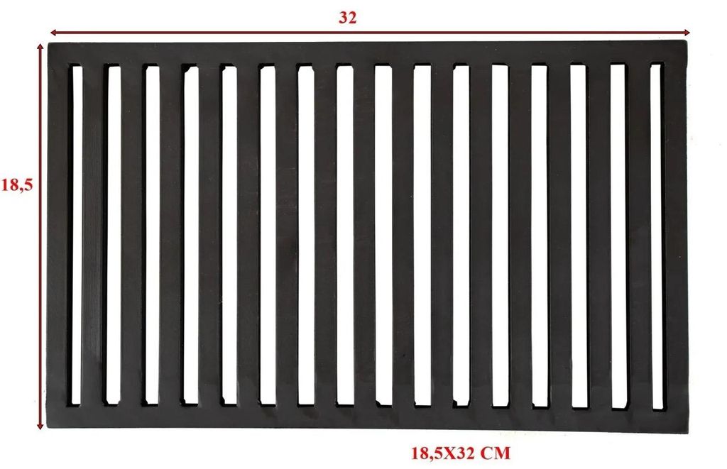 Oceľový krbový rošt 18,5x32 cm, hrúbka 16 mm – robustný Obrázok produktu 