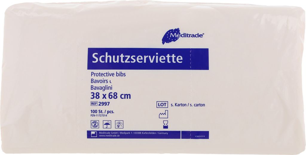 Serviette de protection 38x68 cm avec poche de recueil Image du produit 