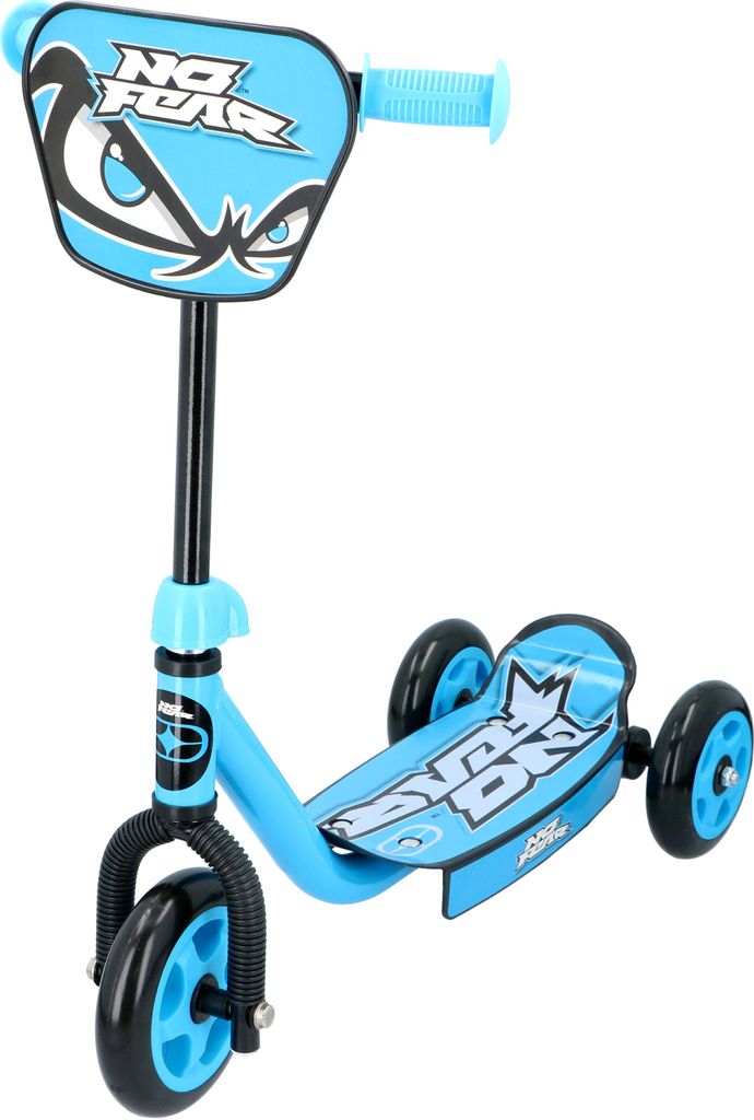 No Fear Kinderroller - Scooter Kinder Jungen Mädchen 3 Räder - für Kleinkinder ab 3 Jahren - Max. 20 KG - Blau