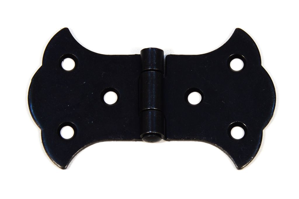 2 Stück IHC Scharnier Eisen Alte Beschläge im restaurierungsshop Möbelband Torband 80x50mm