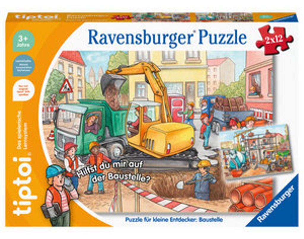 Puzzle für kleine Entdecker: Baustelle Ravensburger 00137 Produktbild 