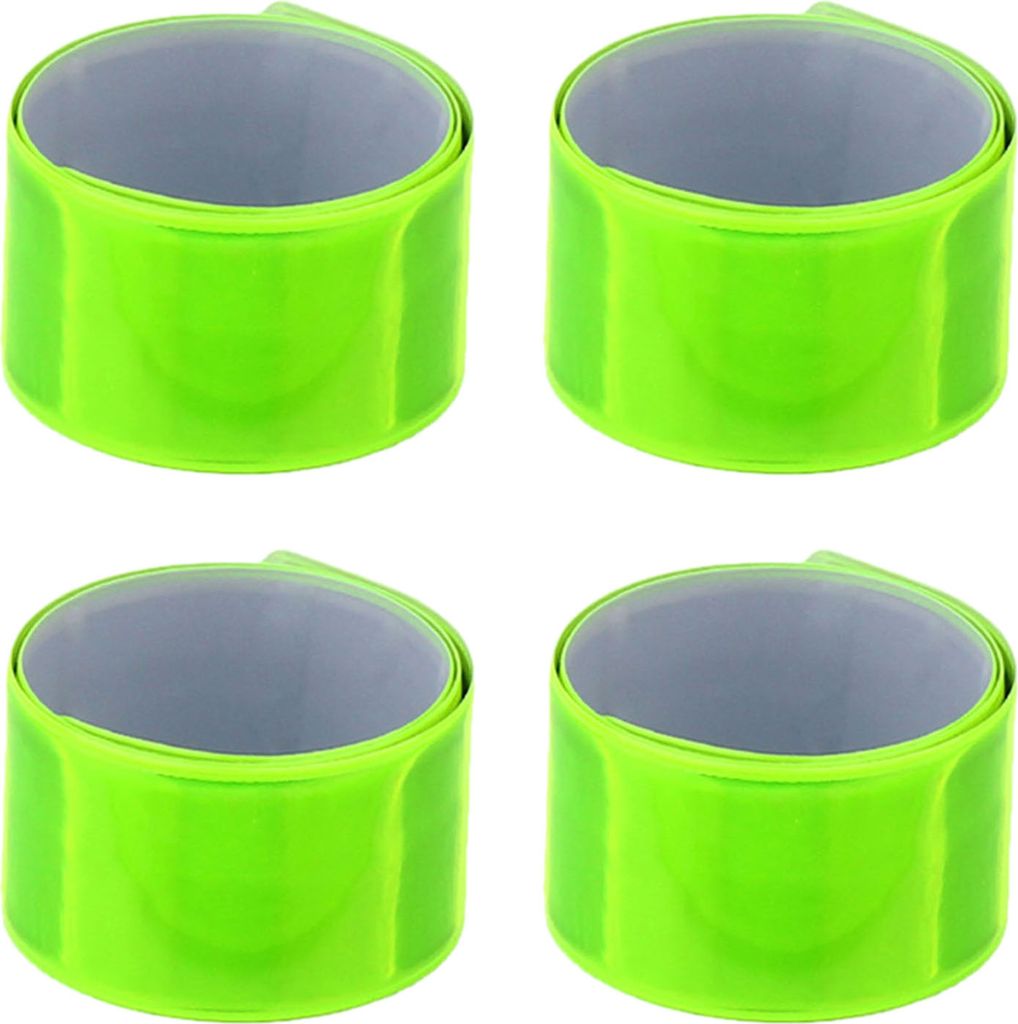 4-teilige Schnappbänder mit hoher Sichtbarkeit, reflektierende Klatschkreise, Sicherheits-Schlagbänder für das Radfahren bei Nacht, Laufen und J...