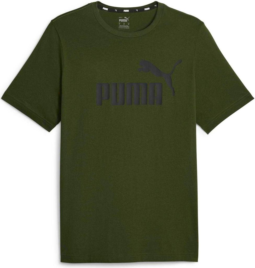 PUMA Herren ESS Essential Logo Tee T-Shirt 586667 31 grün Übergröße bis 4XL , Bekleidungsgröße:M