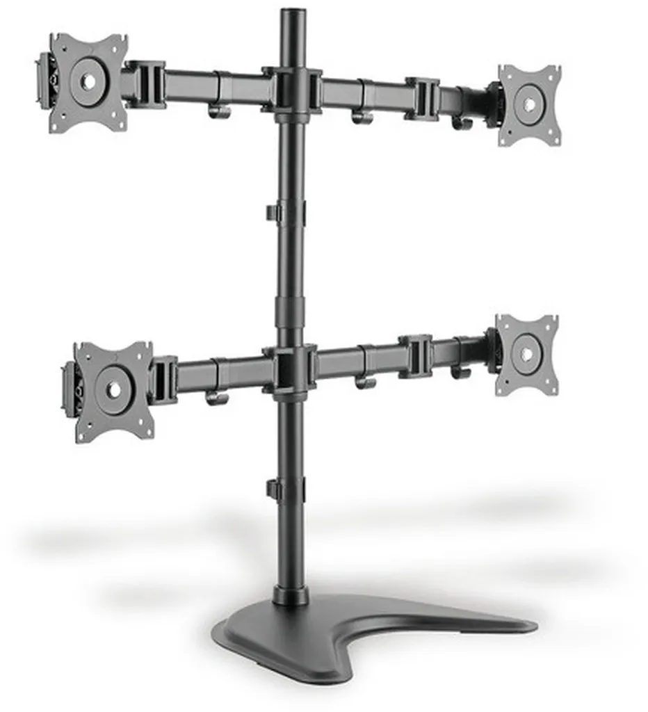 Support Moniteur Quadruple Articulé et Rotatif - DIGITUS Noir Réglable
