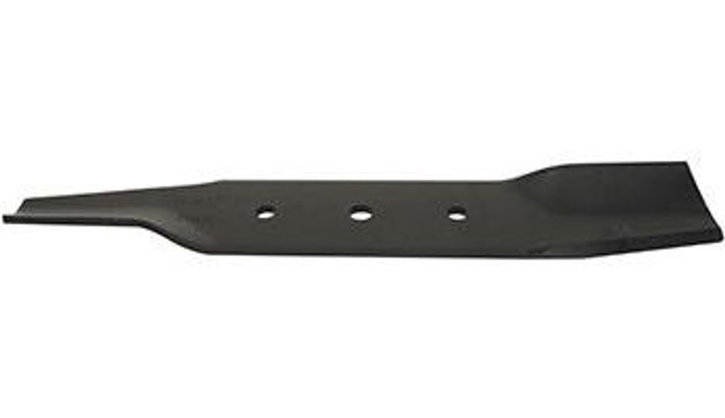 Anpassbares Messer für Stiga Rasenmäher für Modell Villa 808e – L: 312 mm, Zentralbohrung: 10,5 mm, Achsabstand: 82,5 mm. Ersetzt Original