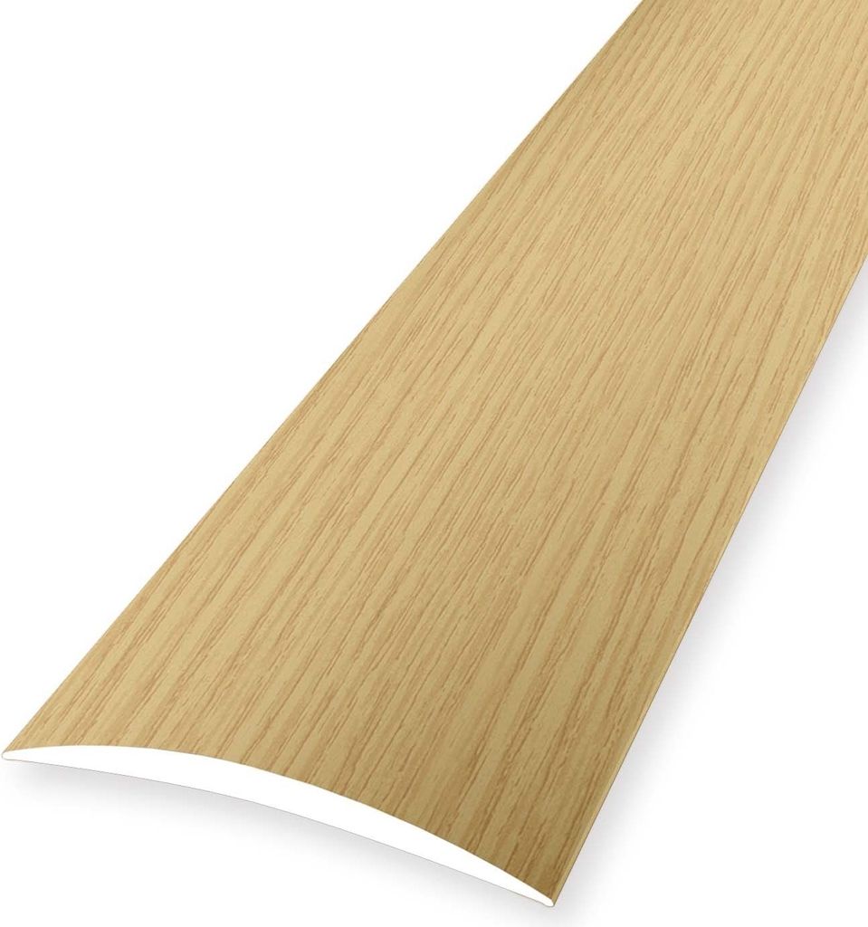 Übergangsschiene 5 x 40 x 2700 mm Übergangsprofil Übergangsleiste Aluminium eloxiert Glatt Selbstklebend Eiche hell Küberit