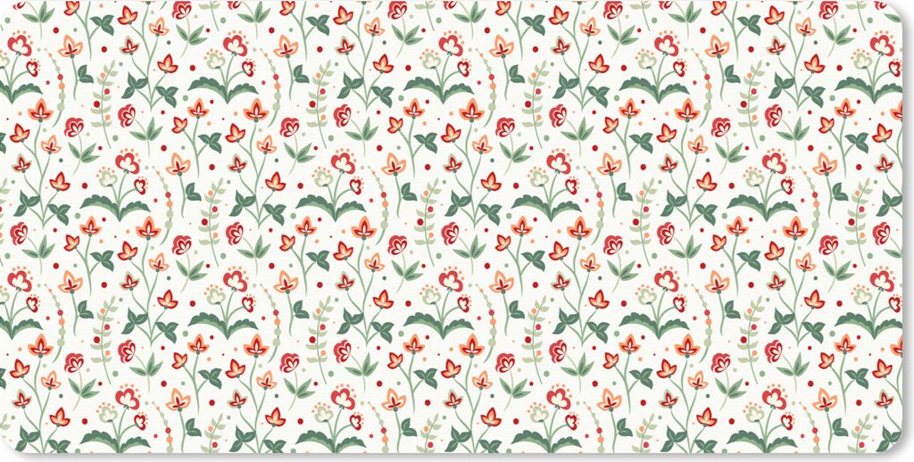 MuchoWow Mauspad Mousepad Sommer - Blumen - Muster 60x30 cm - Mousepads - Maus Mat - Pad - Mausunterlage - Nachhaltig