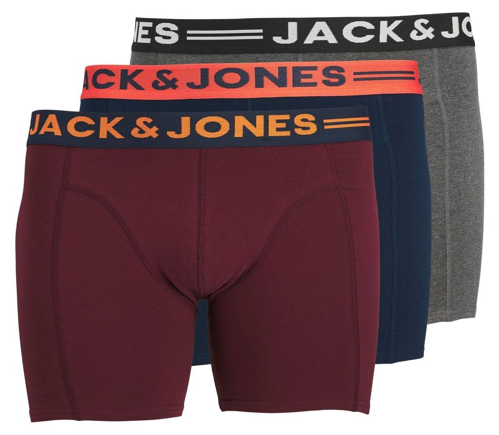 3 PACK - boxer da uomo JACLICHFIELD 12147592 Borgogna, 3XL Immagine del prodotto 
