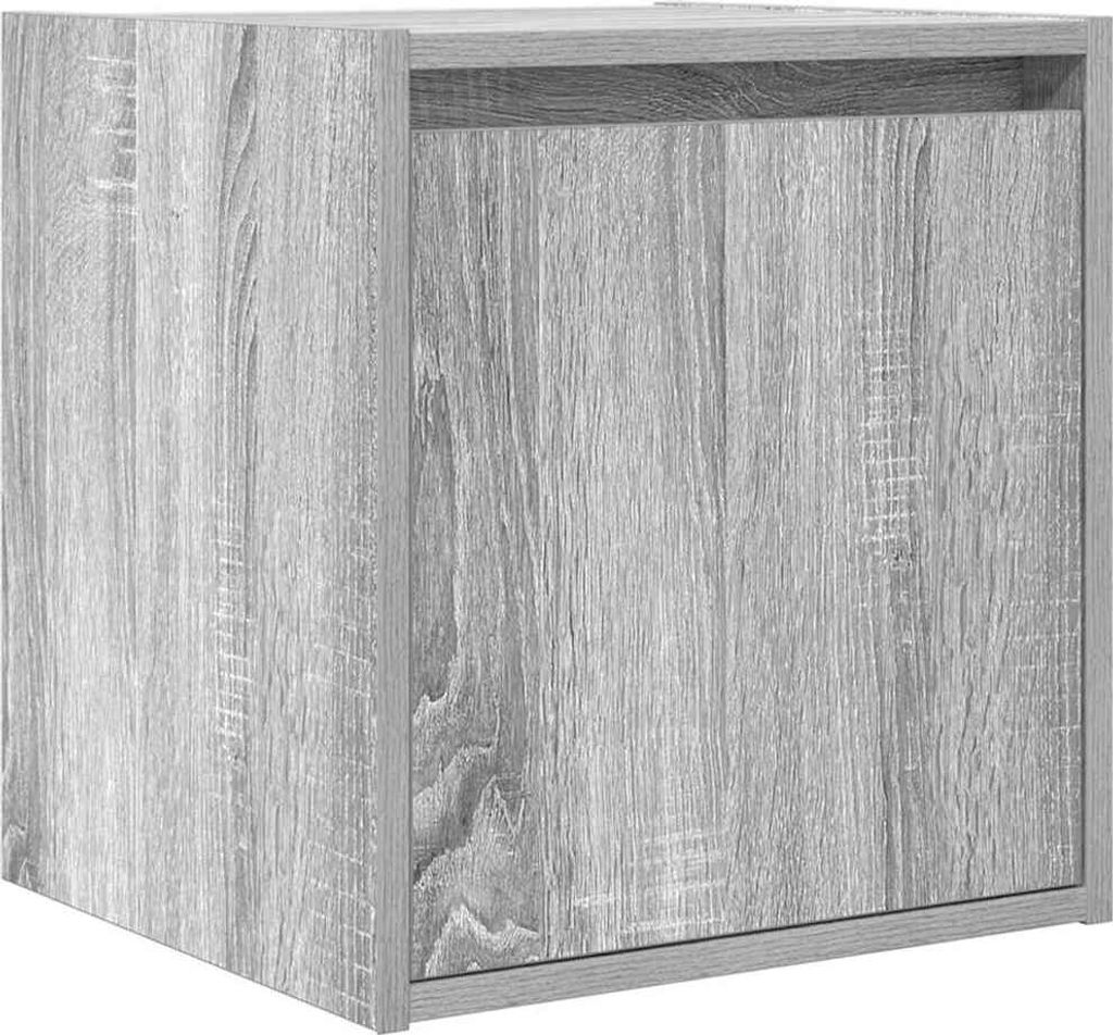 Wand-Nachttisch Grau Sonoma 38x34x40 cm