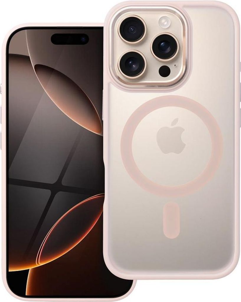 MATTE MAG COVER Handyhülle kompatibel mit MagSafe passend für IPHONE 16 Pro rosa