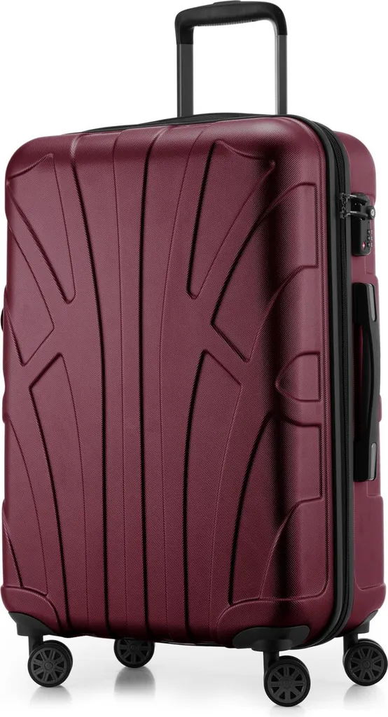Valigia Suitline 66cm Media: Trolley Rigido Espandibile in ABS Borgogna