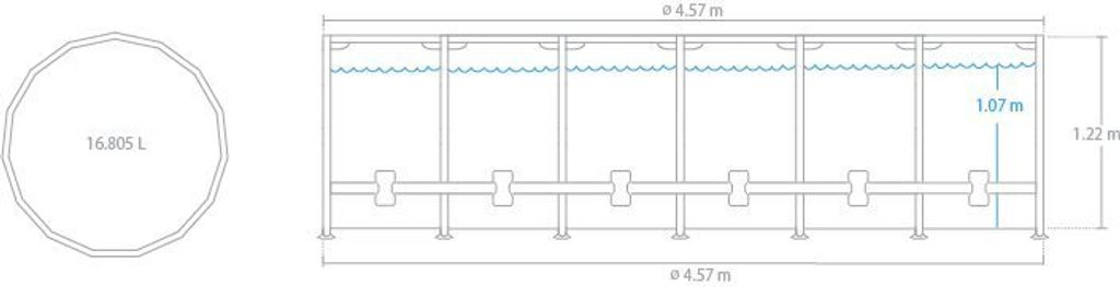 Intex Metall Frame Pool 457x122cm, inkl. GS-Filterpumpe Produktbild 22