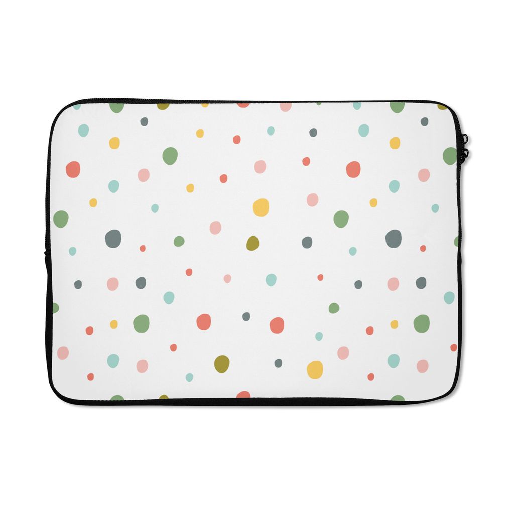 MuchoWow Laptop Hülle 13 Zoll Farbe - Muster - Punkte Laptoptasche - Laptophülle - Sleeve - Rundumschutz