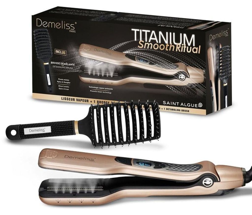 Dampf-Haarglätter – SAINT ALGUE – Demeliss TITANIUM SMOOTH Produktbild 