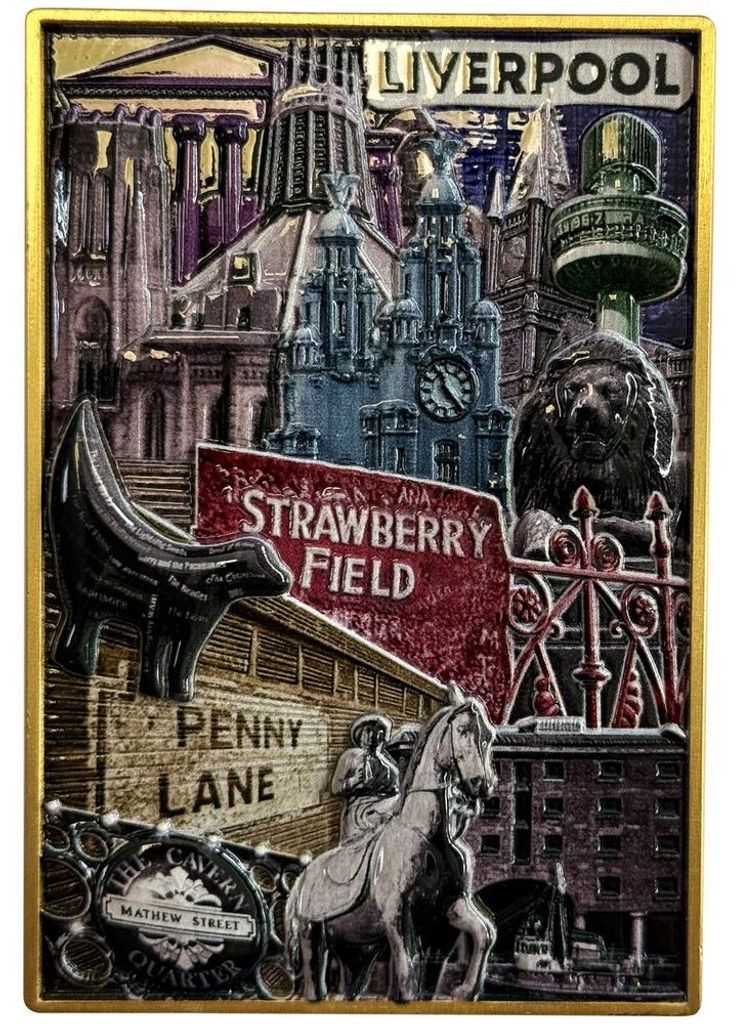 Rock Off - "City Of Liverpool" Sehenswürdigkeiten Kühlschrank-Magnet RO15534 (Einheitsgröße) (Bunt)