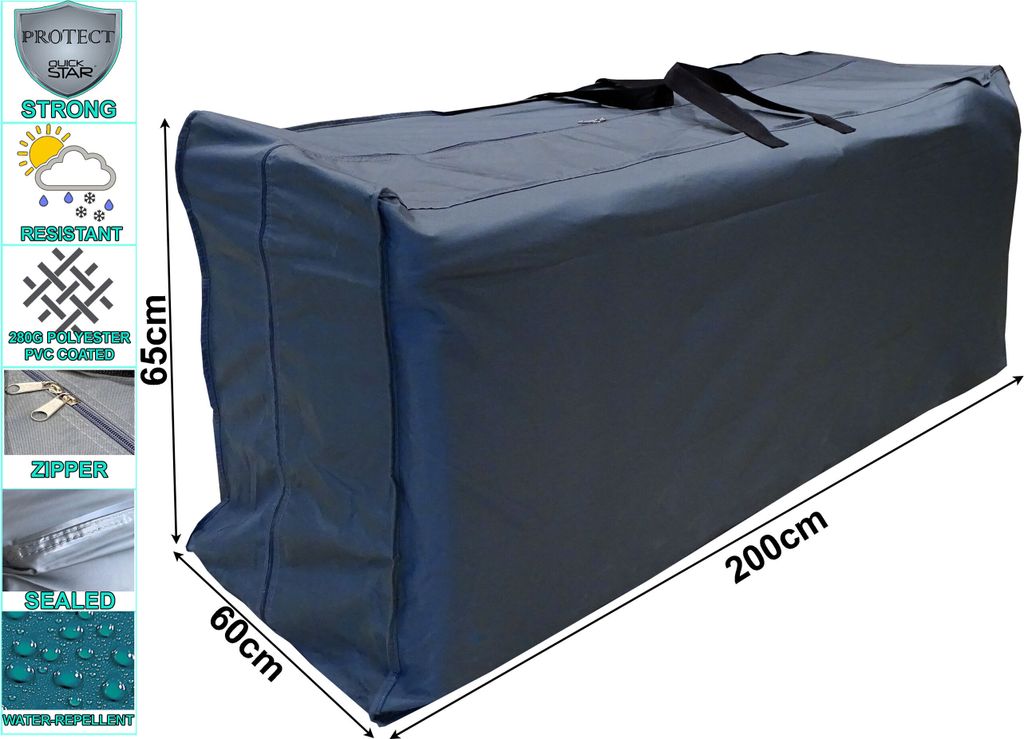 Kissentasche 200x60x65cm Schutzhülle für 8 Rollliegen Produktbild 