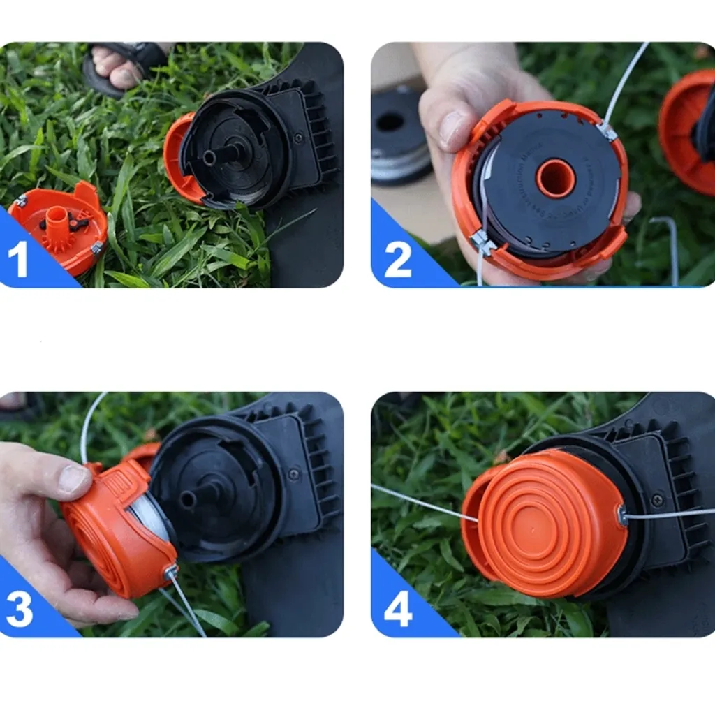 Bobina di Ricambio Compatibile BLACK+DECKER + Coperchio e Molla INF - 4