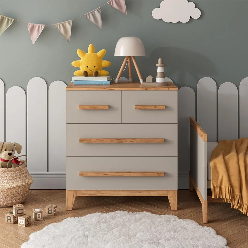 Vitalispa Malia Commode 4 Tiroirs 80x88cm Cachemire et Artisan 58364