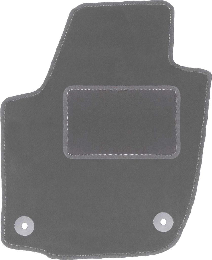 Fahrerfußmatte Velours graphit passend für Seat Toledo IV (2012-, Limousine) – mit Befestigungen – passgenau
