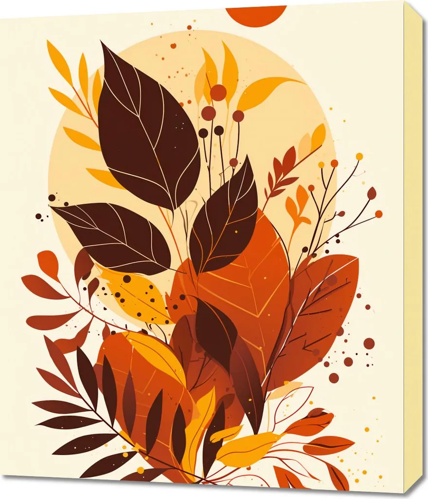 Image d'Automne 60x70 cm aux Couleurs Vives - Impression Qualité