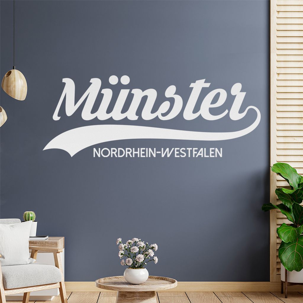 Münster Nordrhein-Westfalen Wandtattoo Wandaufkleber Wall Sticker - Dekoration, Küche, Wohnzimmer, Schlafzimmer, Badezimmer