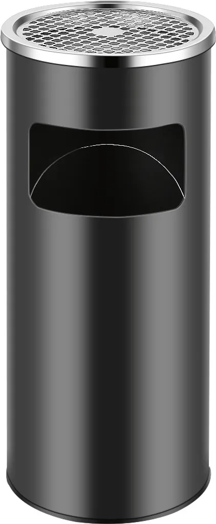 Poubelle en inox noir 60x25x25 cm - Poubelle de cuisine métal 30L robuste