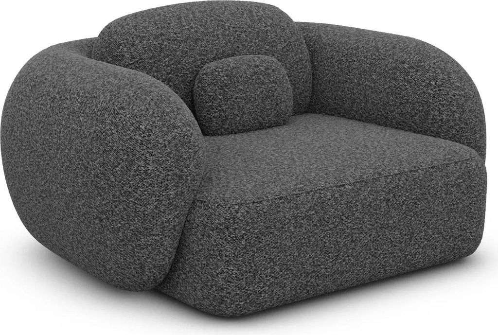 Bouclé Sessel Mira Graphit