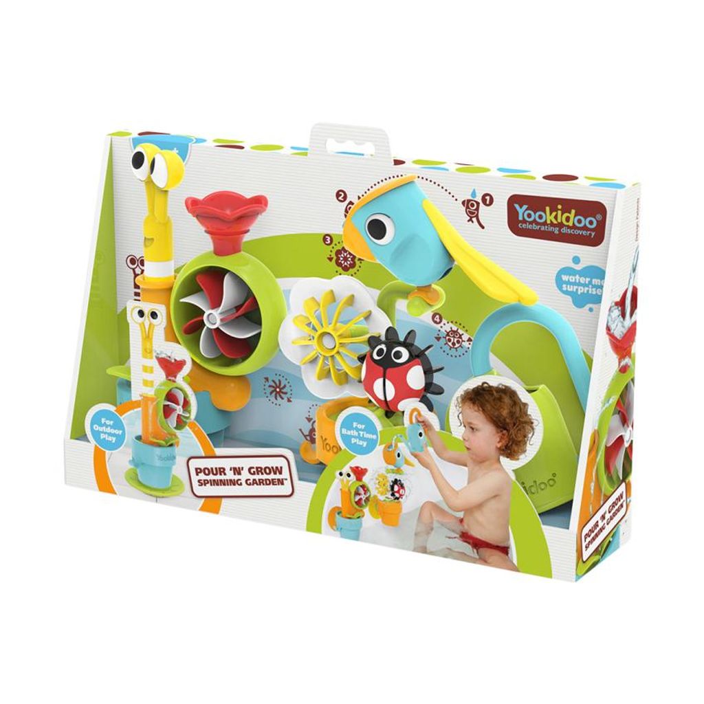 Yookidoo Pop-Up-Badespielzeug „Schnecke und Blumengarten“ Produktbild 