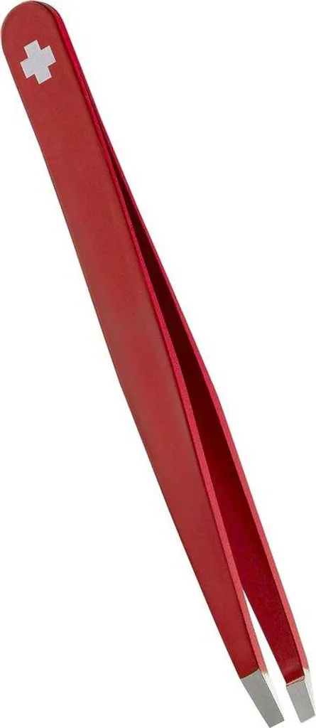 Pince universelle à pointe droite rouge avec motif croix suisse