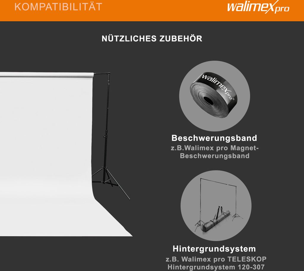 Walimex pro pozadí karton 2,72x10m, bílý (1022938) Obrázek produktu 4