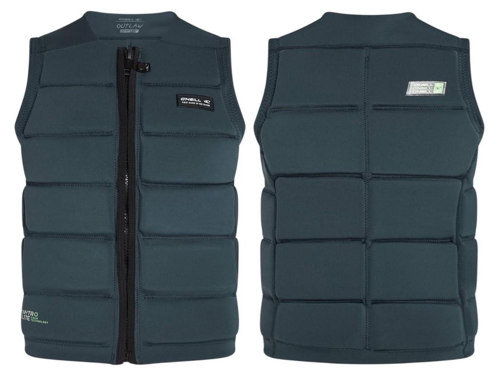 O'Neill Outlaw Comp Vest Herren Weste Neopren Wakeboard Protektor Darkorion - Groesse: S