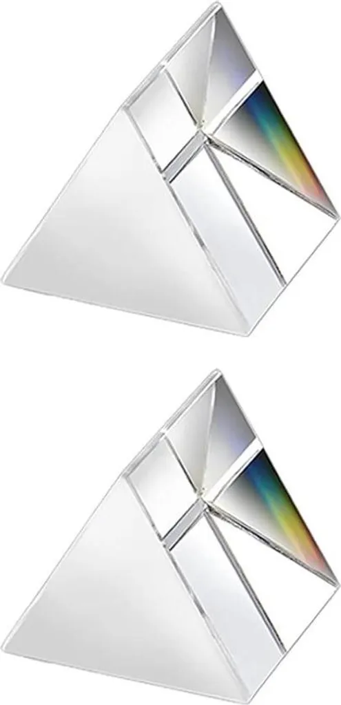 Prisme triangulaire en cristal 30x30 mm pour spectre arc-en-ciel - Lot de 2