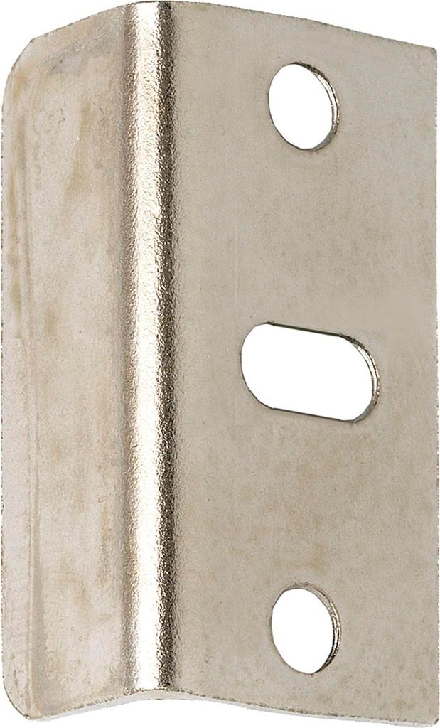 Winkelschließblech (Möbelschließblech) zum Schrauben 30x11x11mm Stahl vernickelt