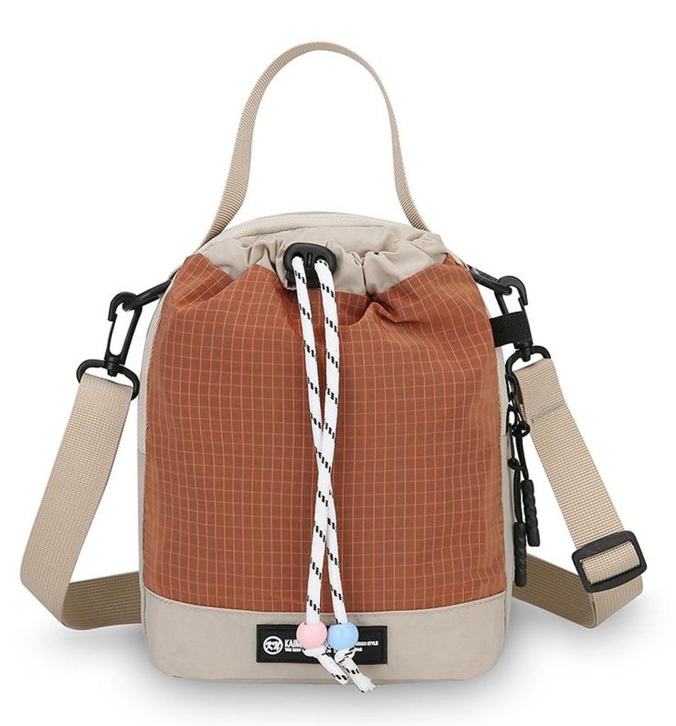 Wasserabweisende multifunktionale Nylon Umhängetasche – Mini Handy Tasche mit Kontrastfarben,Khaki