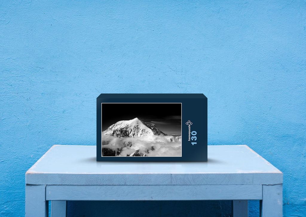 hansepuzzle 24942 - Berge Puzzle, 130 Teile, Natur, 28,7 x 20,0cm mit hochwertiger Aufbewahrung, Kartonbox und wiederverschließbarem Beutel