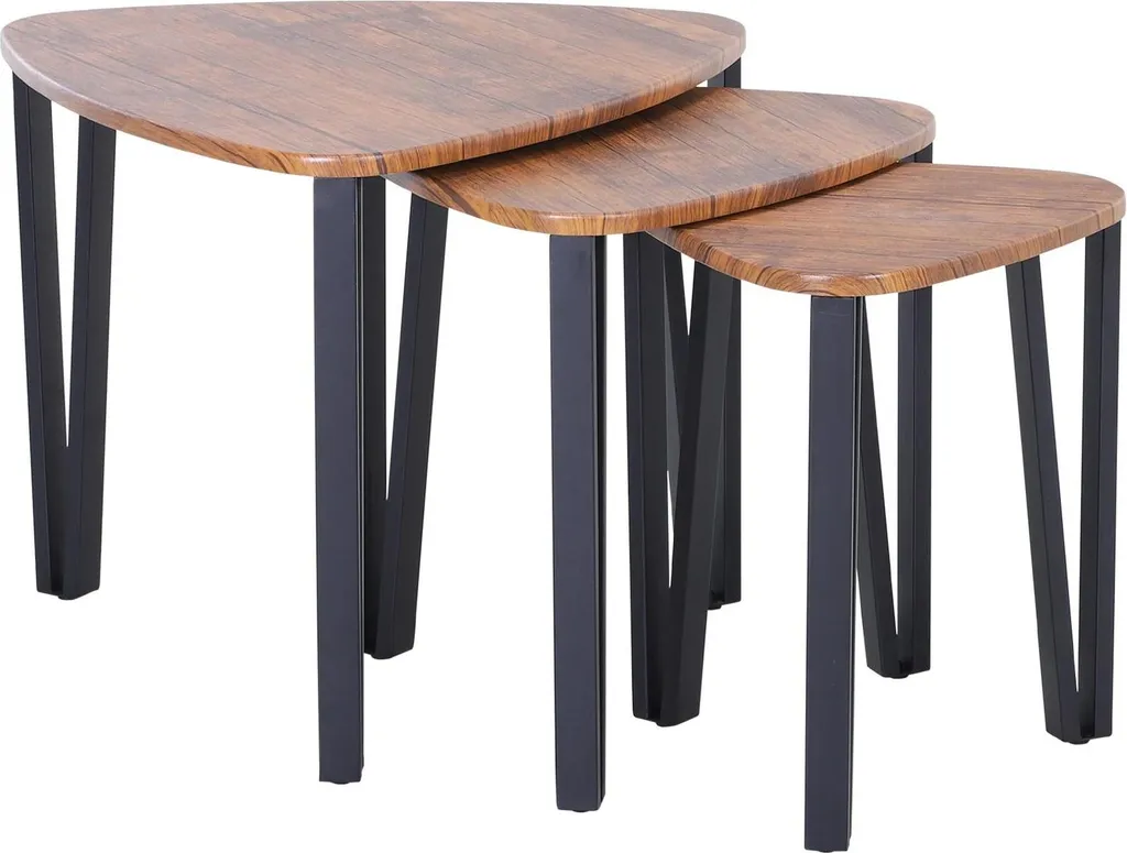 Set de 3 tables d'appoint pour petit salon : la solution gain de place idéale