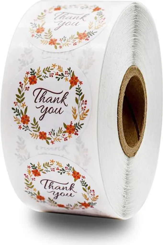 Étiquettes autocollantes de remerciement mariage - 500 stickers DIY