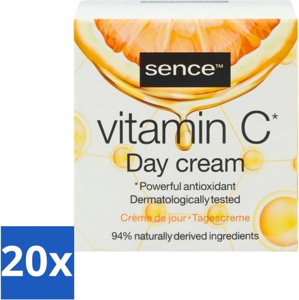 Sence - Vitamin C - Tagescreme - Strahlende Haut - 50 ml - Vorteilspack - 20 Stücke