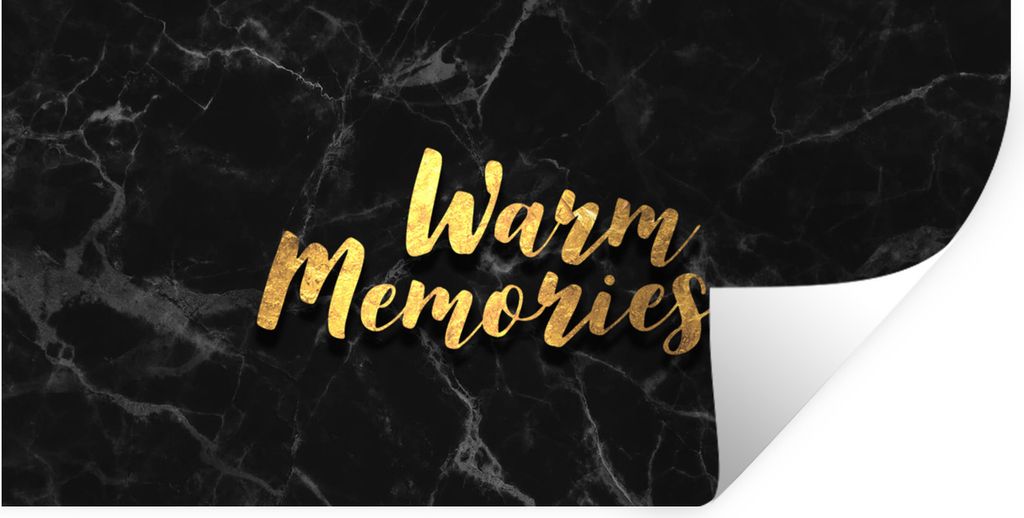 MuchoWow Wandtattoo Wandsticker Wandaufkleber Zitat - Gold - Marmor 40x20 cm Selbstklebend und Repositionierbar - Aufkleber