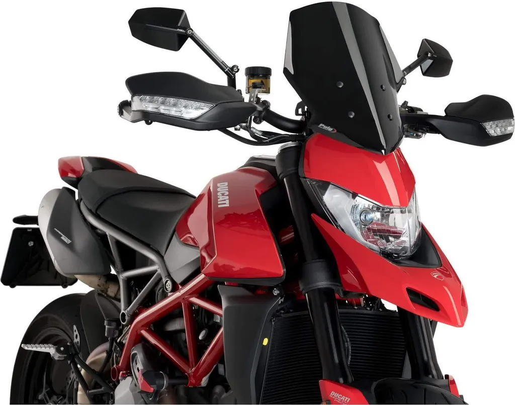 Protection vent sport Puig noir Ducati Hypermotard pour trajet routier