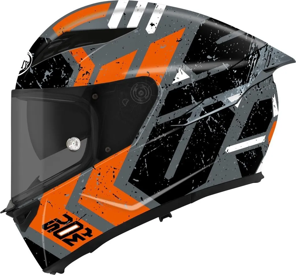 Casque Intégral Moto Suomy Stellar 2 Entropy Orange Mat avec Visière Solaire
