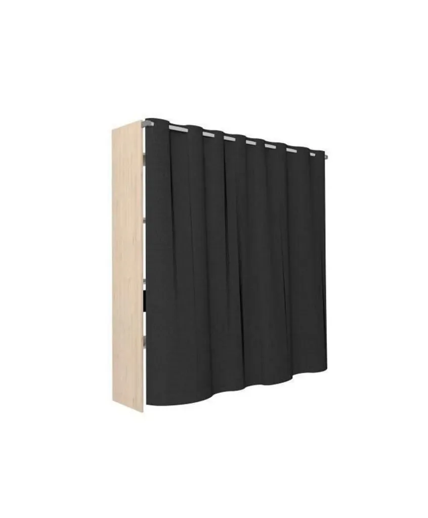 Armoire Dressing Extensible avec Rideau et Double Colonne de Rangement - 6