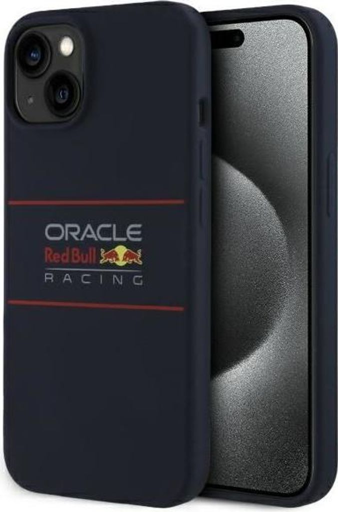 RED BULL case passend für IPHONE 14 compatible passend für kompatibel mit MagSafe RBHMP14S24SIHSRV (Silicone Horizontal Centered Logo) navy
