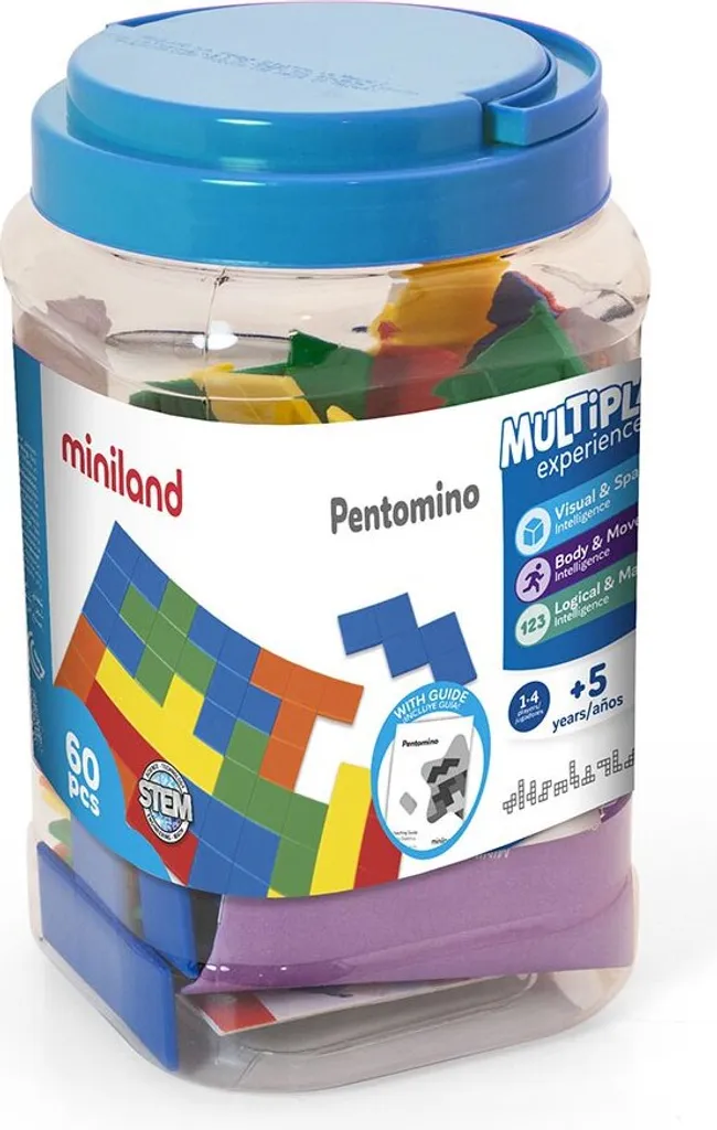 Pack 5 Pentominos Multicolore : Maîtrisez l'Espace et les Formes Facile