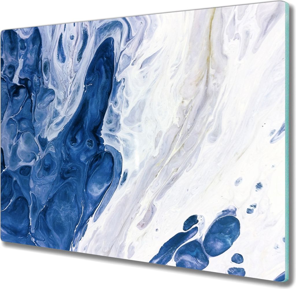 Coloray Hackbrett Kochplattenabdeckung Herdabdeckplatte 60x52 cm Schneidebrett Küchenbrett - Wellen Fantasie