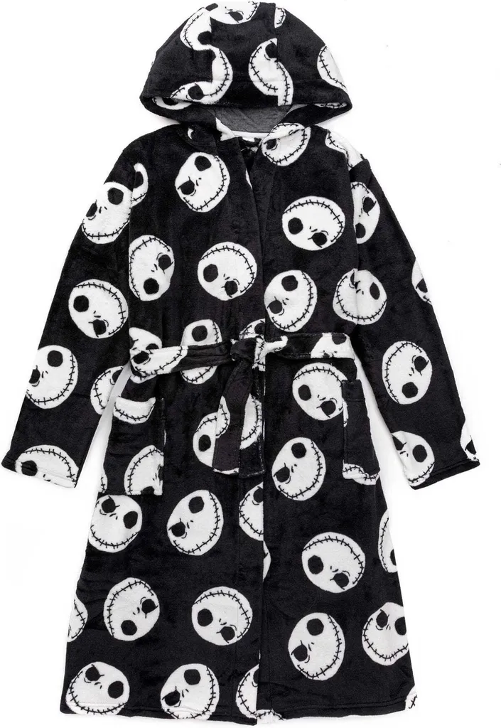 Nightmare Before Christmas - Vestaglia da uomo NS6721 (XXL) (Nero/Bianco)