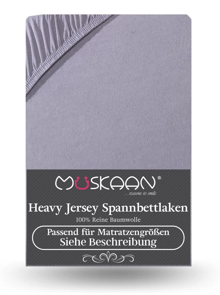 Heavy Jersey Spannbettlaken 180x200 cm - 200x200 cm 100% Produktbild 