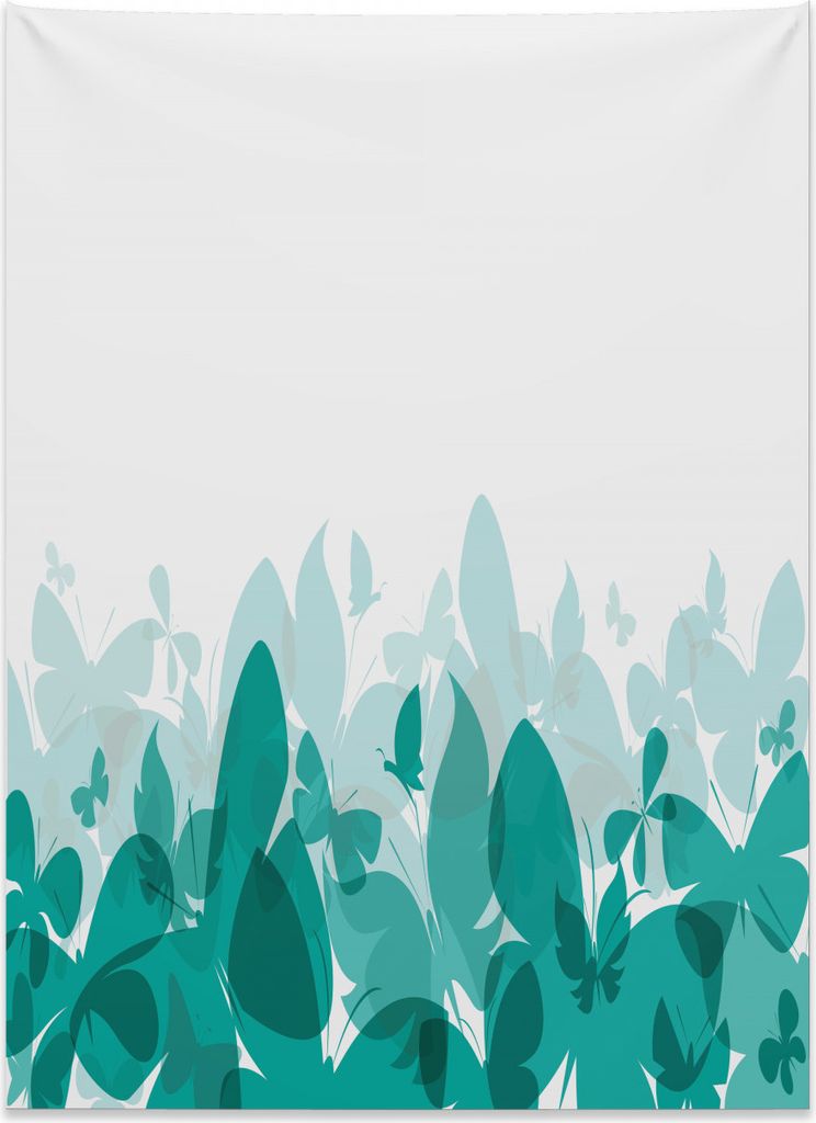 Abakuhaus Schmetterling Wandteppich, Frühlingsthema Zusammenfassung aus Weiches Mikrofaser Stoff Kein Verblassen Klare Farben Waschbar, 110 x 150 ...