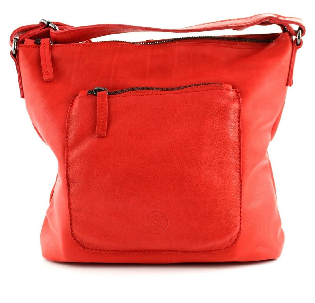 Sattlers & Co Esbelto Reißverschlusstasche rot 24 x 31 x 9